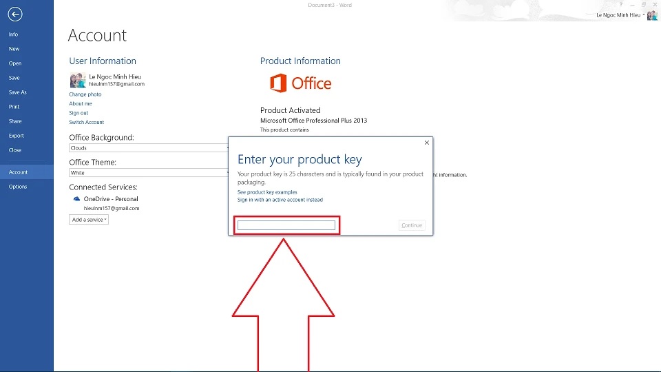 Hướng Dẫn Nhập Key Office 2013 Bản Quyền