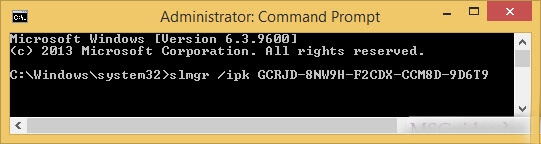 Hướng dẫn nhập Key và Active Windows 8.1 bằng Command Prompt
