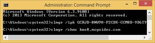 Hướng dẫn nhập Key và Active Windows 8.1 bằng Command Prompt