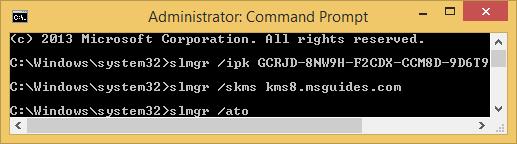 Hướng dẫn nhập Key và Active Windows 8.1 bằng Command Prompt