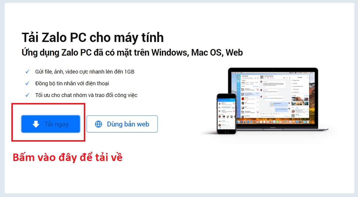 Tải Zalo PC
