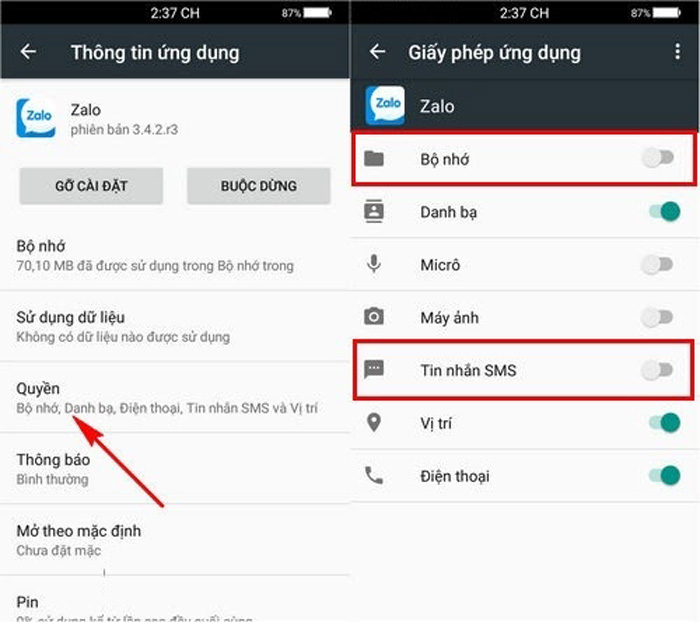 Sửa lỗi Zalo không gửi được ảnh trên điện thoại Android
