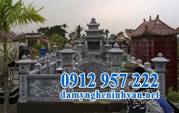 Địa chỉ làm lăng mộ đá, mộ đá tam cấp chất lượng cao