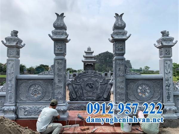 Địa chỉ làm lăng mộ đá, mộ đá tam cấp chất lượng cao
