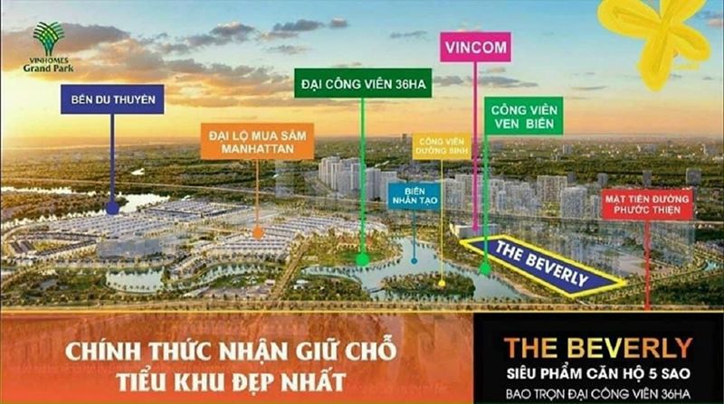 Bảng giá bán chung cư The Beverly Vinhomes Grand Park Quận 9