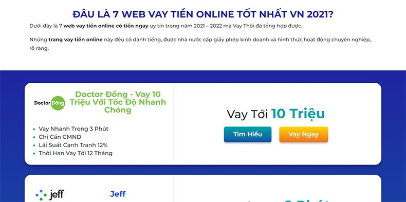 Tiêu chí để đánh giá một website vay tiền online uy tín tại Vaythoi.com