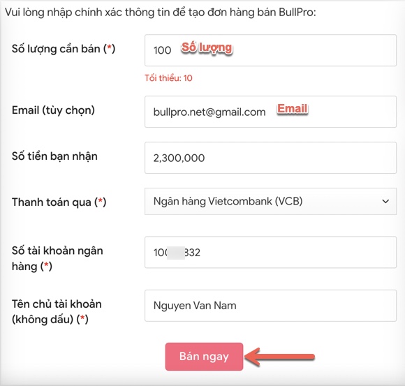 Mua BullPro ⚡️ Nạp tiền BullPro đảm bảo UY TÍN nhất