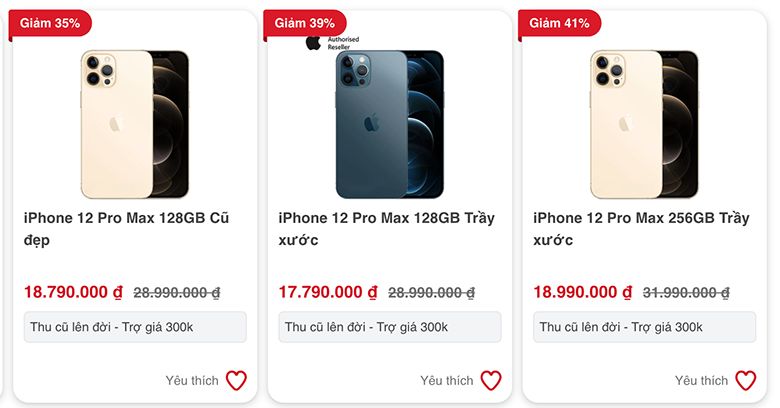 So sánh giá iPhone cũ 12 Pro Max và 11 Pro Max 2023 ở đâu bán rẻ nhất