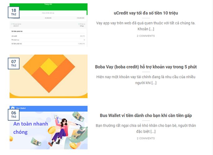 H5 Vay Tiền website gợi ý các khoản vay app, vay online