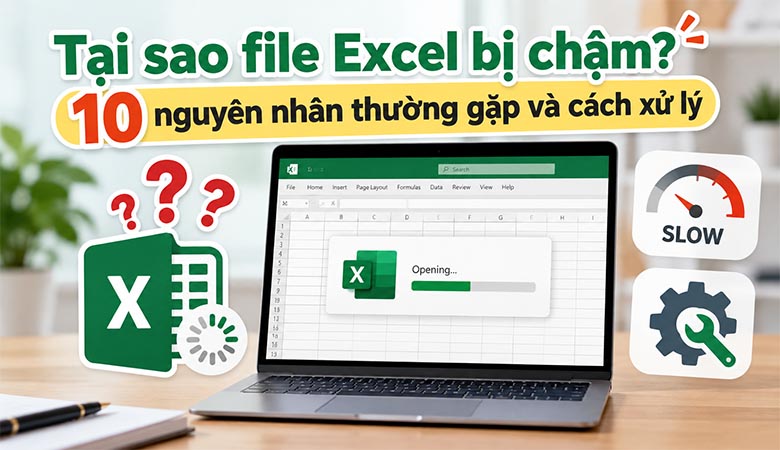 Tại sao file Excel bị chậm? 10 nguyên nhân thường gặp và cách xử lý 