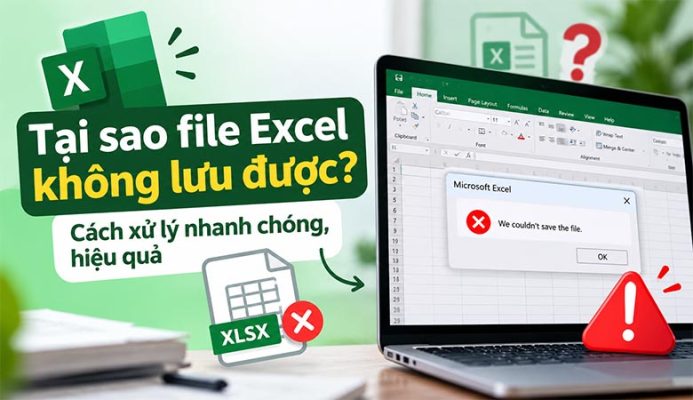 Tại sao file Excel không lưu được? Cách xử lý nhanh chóng, hiệu quả