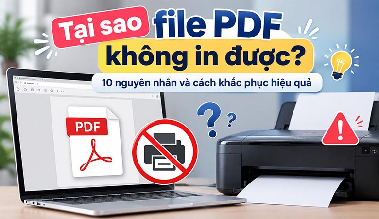 Tại sao file PDF không in được? 10 nguyên nhân và cách khắc phục hiệu quả