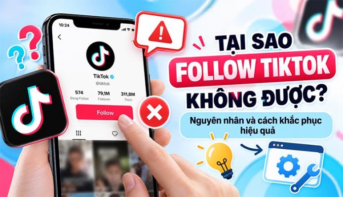 Tại sao follow TikTok không được? Nguyên nhân và cách khắc phục hiệu quả
