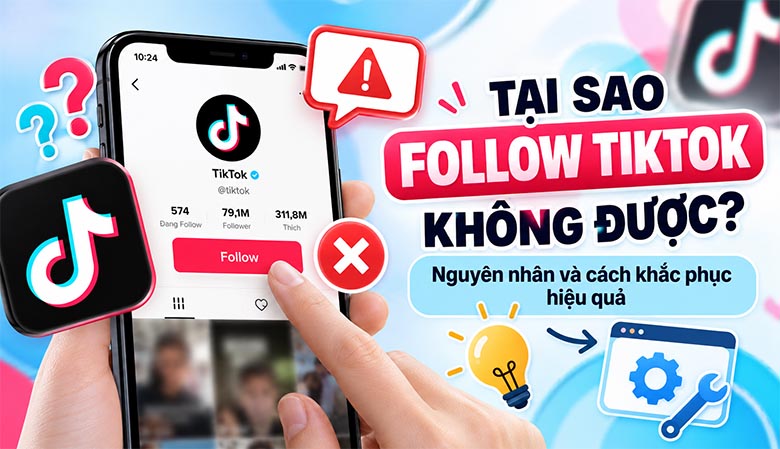 Tại sao follow TikTok không được? Nguyên nhân và cách khắc phục hiệu quả